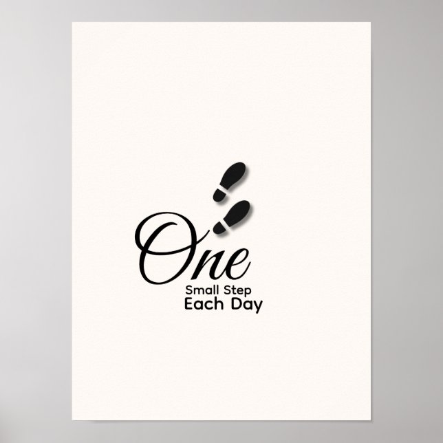 Minimalist Quote Poster – “One Small Step Each Day (Frente)