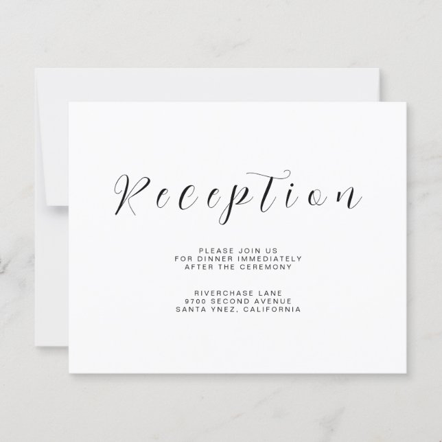 Minimalist Reception Information Insert Flyer (Frente)