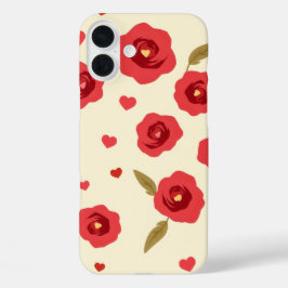 Minimalist Red Roses iPhone Case