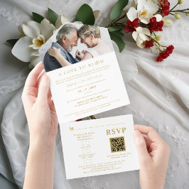 Minimalist Romantic Wedding Photo Anniversary