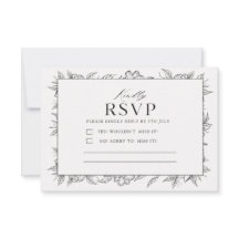 Minimalist RSVP Card | Wedding Response Card | 