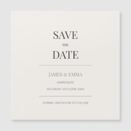 Minimalist Save the Date Card | Warm Ivory