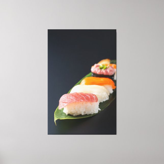 Minimalist Sushi Elegance - Japanese Canvas Art (Frente)