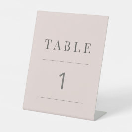 Minimalist Table Number | Warm Blush