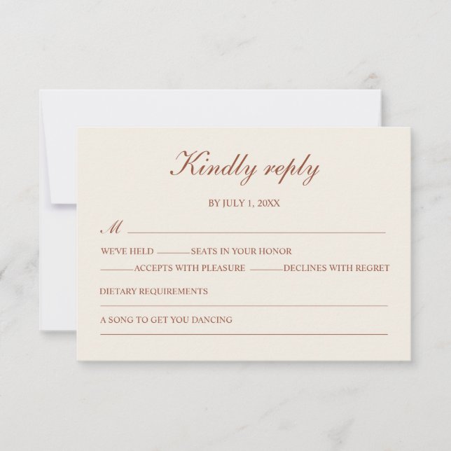  Minimalist Terraco Simple Elegant RSVP (Frente)