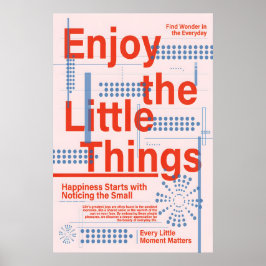 Minimalist Typography Poster Enjoy the Little