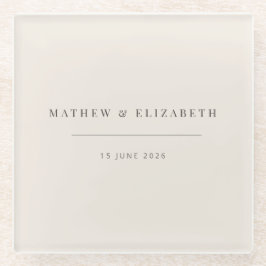 Minimalist Typography Wedding Soft Beige