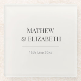 Minimalist Wedding Coaster | Warm Ivory