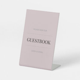 Minimalist Wedding Guest Book Dusky Rose