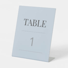 Minimalist Wedding Table Number | Dusky Blue