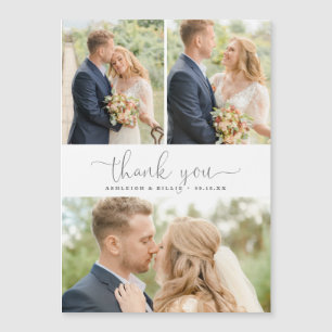 Minimalista Calligraphy 3 Photo Collage Obrigado