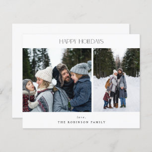 Minimalista de Orçamento Duas Feriados Felizes de