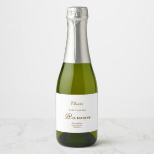 Minimalista e Chic Rótulo de Garrafa de Vinho Br