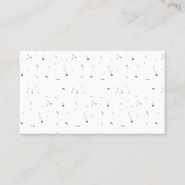 Minimalista Elegância Floral | Cartões de Visita P (Frente)
