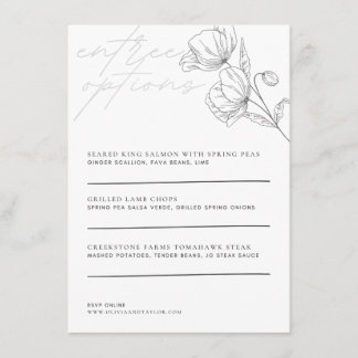Minimalista Floral - Menu