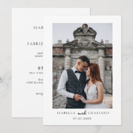 Minimalista moderno de Convite de casamento simple