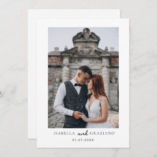 Minimalista moderno de Convite de casamento simple