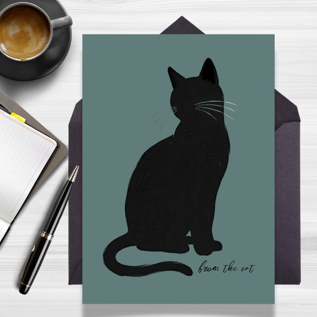 Minimalista Moderno do Cartão Cat Flat (Minimalist Modern From the Cat Flat Card)