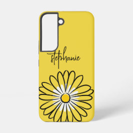 Minimalista Moderno Flor de Margarida Elegante e t