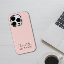 Minimalista Moderno Simples Elegante Nome Rosa Beg