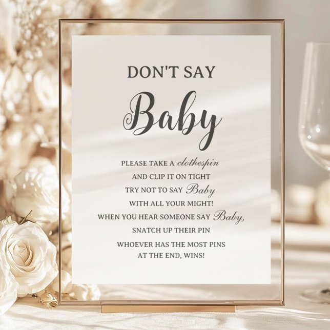 Minimalista Não diga jogo de bebê (Criador carregado)