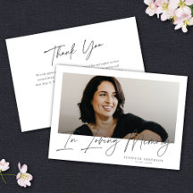 Minimalista No Cartão com fotos Memorial De Ama