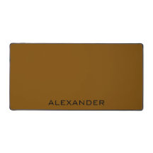 Minimalista nome personalizado marrom e preto