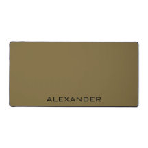 Minimalista nome personalizado marrom e preto