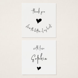 Minimalista Obrigado Cartão de visita personalizad