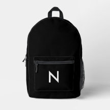 Minimalista Preto Branco Moderno Simples Monograma