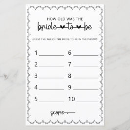 Minimalista Quantos anos tinha a noiva no jogo de