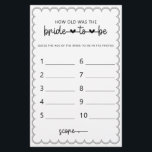 Minimalista Quantos anos tinha o folheto do jogo d<br><div class="desc">Projetado para coordenar com nossa coleção de bordas escaladas, este minimalista fofo da idade da noiva de ser chá de panela apresenta um design clássico com uma reviravolta única - a borda escaldada é de um tipo, e certamente irá adicionar uma ligeira retro-sensação a este jogo. Se você quiser chamar...</div>