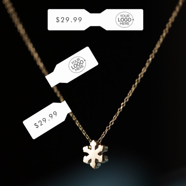 Mínimo - Adicione sua etiqueta de logotipo Jewelry (Minimalist Add Your Logo Jewelry Tag Barbell Label)