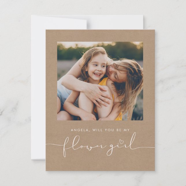 Mínimo Bonito Você Será Minha Foto De Menina Flor? (Frente)