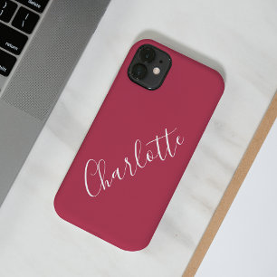 Mínimo Caligrafia Personalizada Magenta