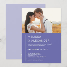 Mínimo convite para casamento de fotos de travesse