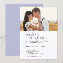 Mínimo convite para casamento de fotos de travesse