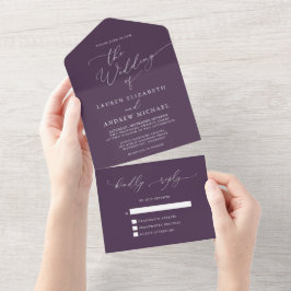 Mínimo de ameixa Roxo em Um Casamento