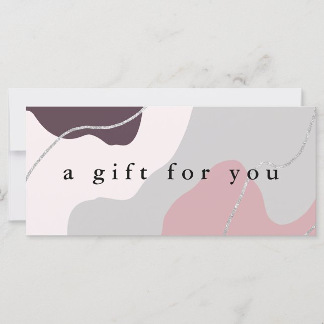 Mínimo de brilho abstrato prateado elegante (Frente)