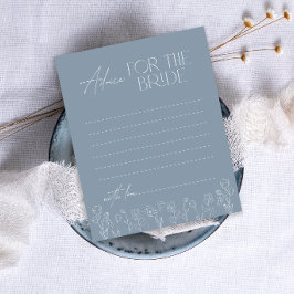 Mínimo de Dosagem Azul - Aviso Floral para a Noiva