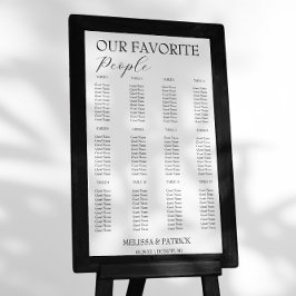 Mínimo de Gráfico de Assentos de Casamento Preto e