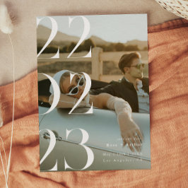 Mínimo e chique convite Save the date preto e bran