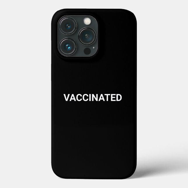 Mínimo elegante branco preto, vacinado (Verso)
