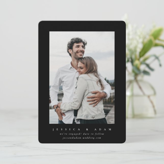 Mínimo Elegante Estamos comprometidos! Anúncio de  (Em pé/Frente)