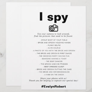 Mínimo Elegante Formal I Spy Weding Game