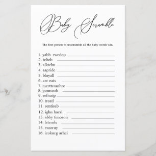 Mínimo Jogo da Palavra do Bebê Escramble Sexo neut