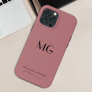 Mínimo Mauve Monograma Com Nome
