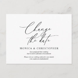 Mínimo moderno convite de casamento adiado