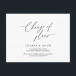 Mínimo moderno, convite de casamento reprogramado<br><div class="desc">Este é o moderno design mínimo temido,  em preto,  o convite para Festa de casamento Reprogramado (adiado/adiado) (mudança de plano). É a maneira perfeita e elegante de fazer o anúncio de reagendamento para seus amigos e família.</div>