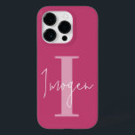 Mínimo moderno de tipografia monograma - cor-de-ro<br><div class="desc">Moderno e mínimo,  a tipografia monograma,  cinza-rosa e branco elegante,  simples design de capa de telefone personalizado único e único.</div>
